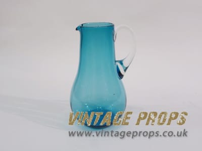 Whitefriars Blue Glass Jug