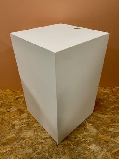 White Plinth (With Top Panel Hole For Cables Etc.)