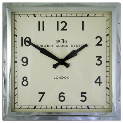 Smiths Chrome Industrial Wall Clock