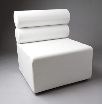 White Double Bolster 1 Meter Length Modular Sofa