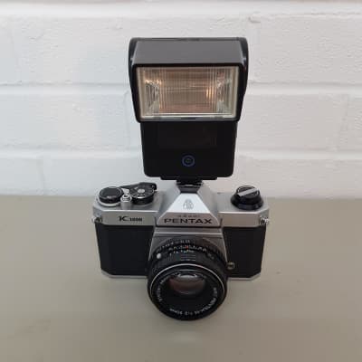 Pentax Asahi K1000 Paparazzi Camera With Working Flash Unit