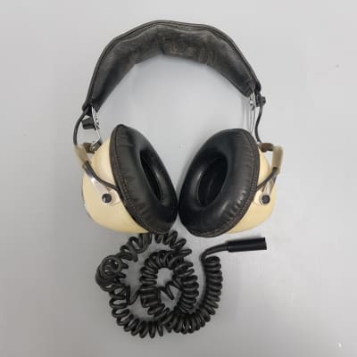 Cream Retro Headphones