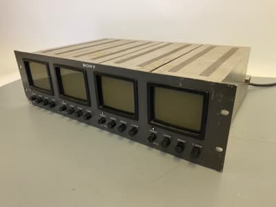 Fully Working Black & White SONY 4 Screen Mini Video Monitor (4
