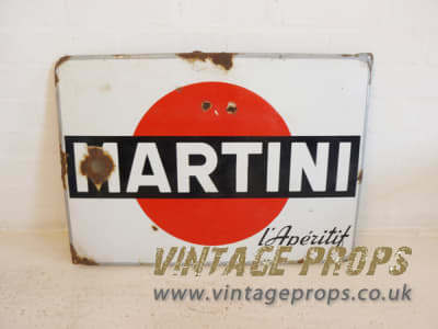 Enamel Martini Advertising Sign