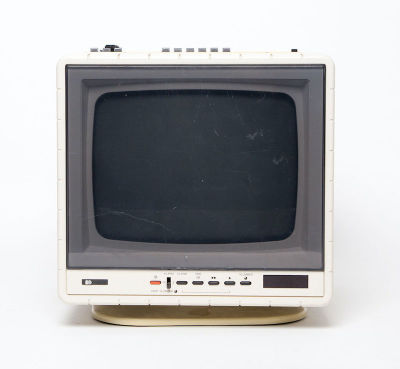 Fully Working Black & White Mini Portable Pye TubeCube TV With Radio/Tape Deck (9