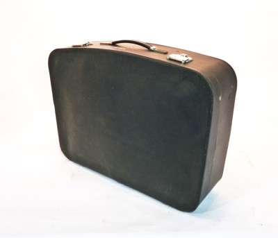 Black Soft Leather Suitcase