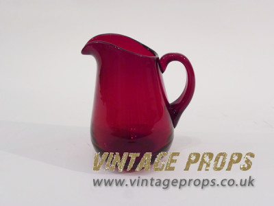 Whitefriars Red Glass Jug