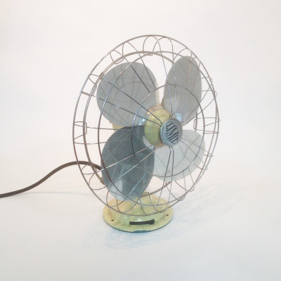 Large Industrial Desk Fan - Cream