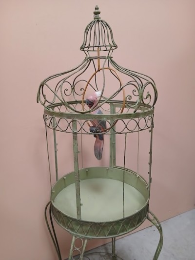 Green Decorative Metal Bird Cage