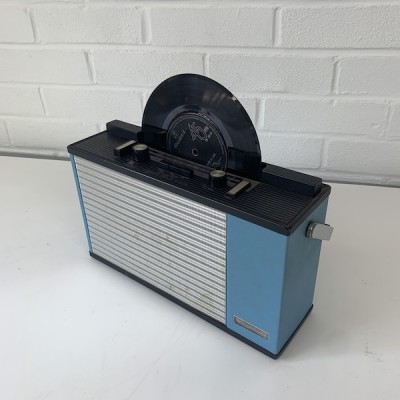 DiscaSET Blue Portable Radio/ Record Player (Non Practical)