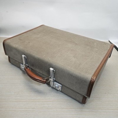 Brown & Tan Vintage Suitcase