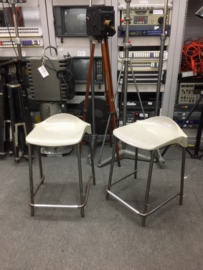 Stacking Lab Stools With Metal Legs