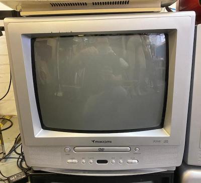 Fully Working Silver Colour Mikomi TV With Built in DVD Player (13.5