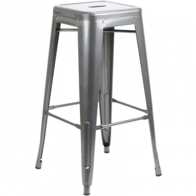 Grey Tall Tolix Stool