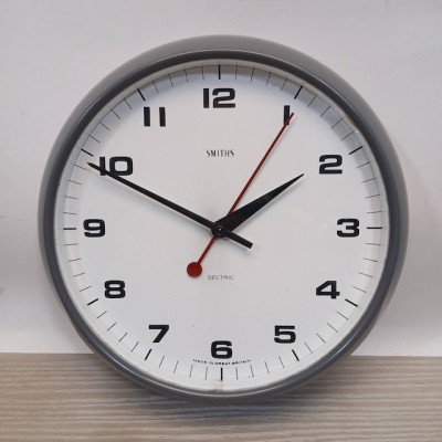 Working Vintage Industrial Smiths Sectric Office Clock (Diameter 28cm)