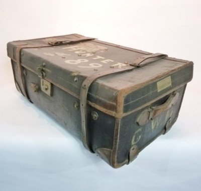 Large Brown Travel Trunk