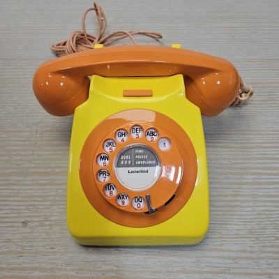 Orange & Yellow Retro Telephone (Non Practical)