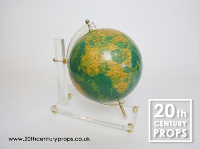 1960's Globe On Perspex Stand