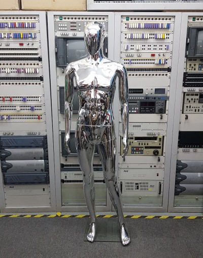 Silver Metallic Male Mannequin