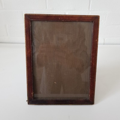 Vintage Leather Trim Photo Frame