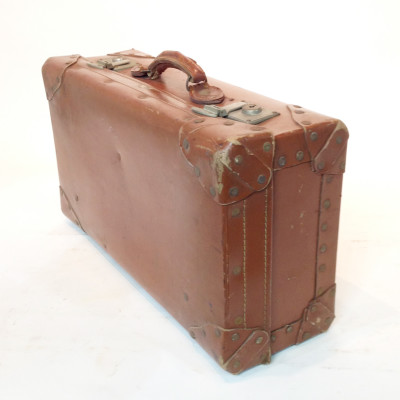 Light Brown Leather Suitcase