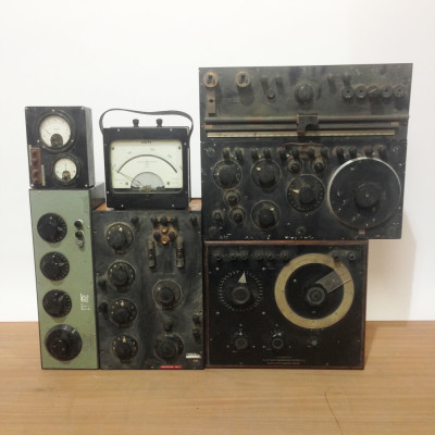 6 Vintage Electrical Control Panels & Gauges