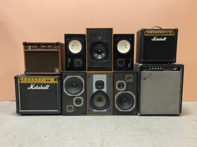 Wall Of 10 Vintage Speakers (Non Practical)