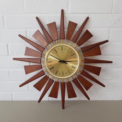 1970's Gold Wooden Clock (Non Practical)