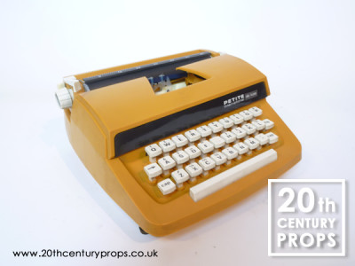 Non Practical Retro Orange Child's Petite Typewriter & Carry Case 