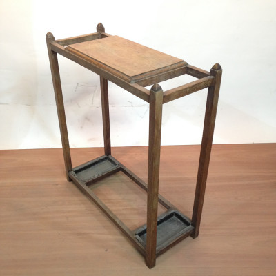 Wooden Umbrella Stand and Side Table