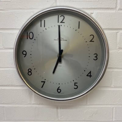 Smiths Chrome & Silver Wall Clock (Non Practical)