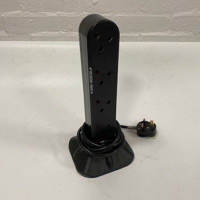 8 Way Socket Tower Power Adaptor (Surge Protected)