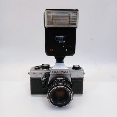 Praktica MTL 50 Paparazzi Camera With Working Flash Unit