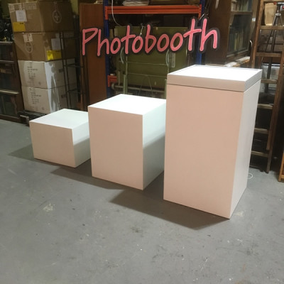 White Plinths With Illuminated Tops **NOT AVAILABLE**