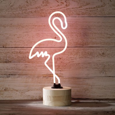 Neon Pink Flamingo Table Lamp (Working)