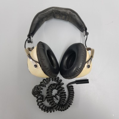 Cream Retro Headphones