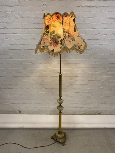 Floral Lampshade With Stand (Working)