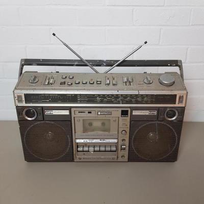 Large 1980's Hitachi Boombox (Worn Condition) (Non Practical)