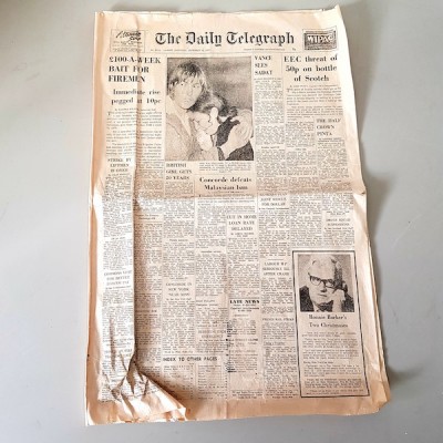Vintage Newspaper - 1977