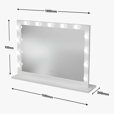 Large Hollywood Make Up Mirror (100 x 80cm)