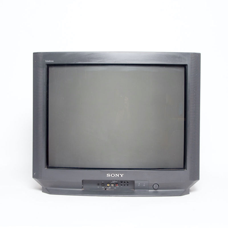 Non Practical Large Sony Trinitron CRT TV 20th Century Props