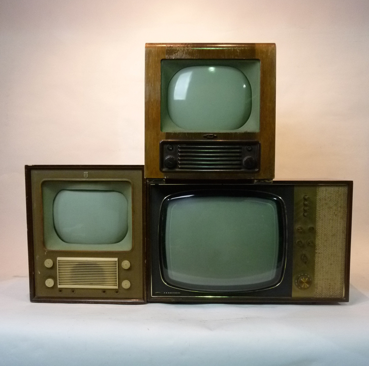 Stack of Vintage Televisions (Non Practical) LONDON PROP HIRE