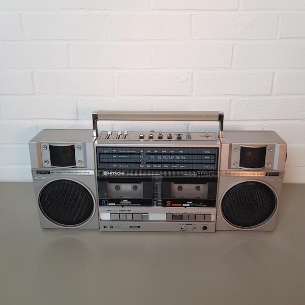 1980's Large Hitachi Boombox (Fully Working) Vintage Props