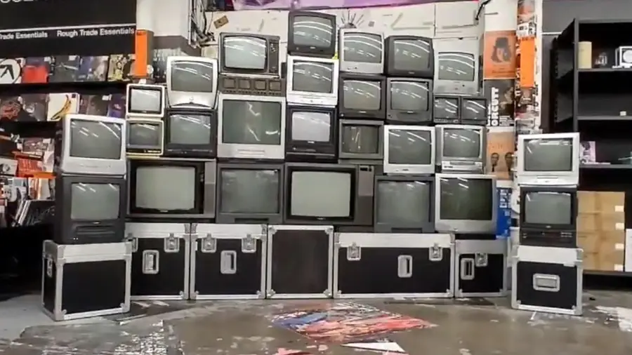 TV Stack With Multiple Video Feeds | 20th Century Props