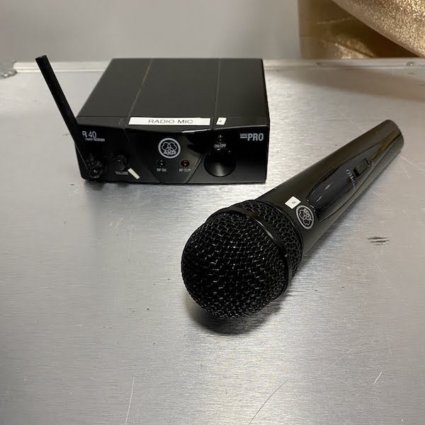 Fully Working AKG Wireless Radio Mic With Stand 20th Century Props