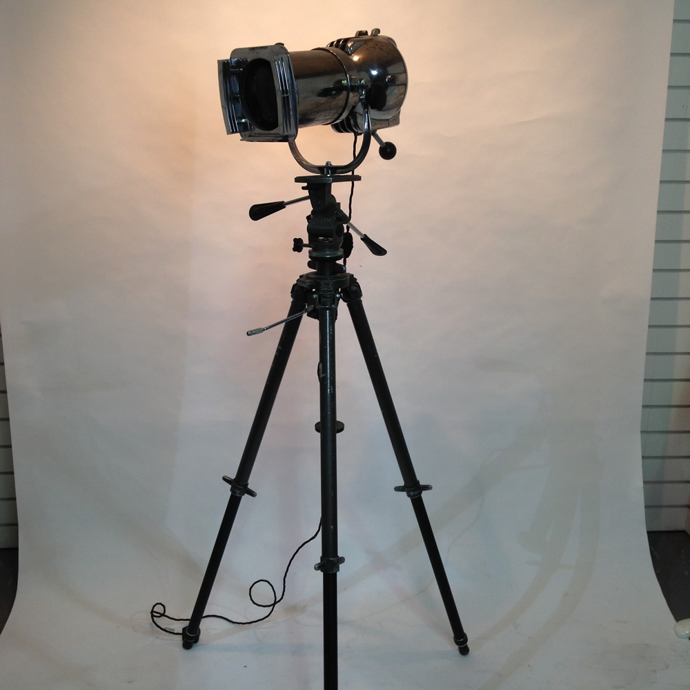 Large Chrome Spotlight LONDON PROP HIRE