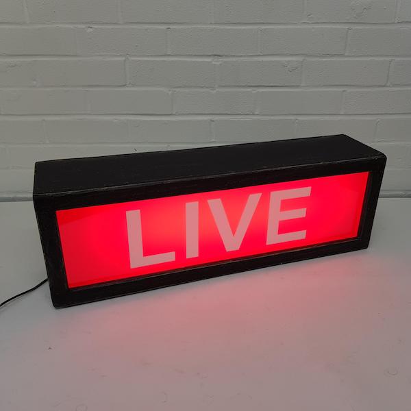 'Live' Lightbox LONDON PROP HIRE