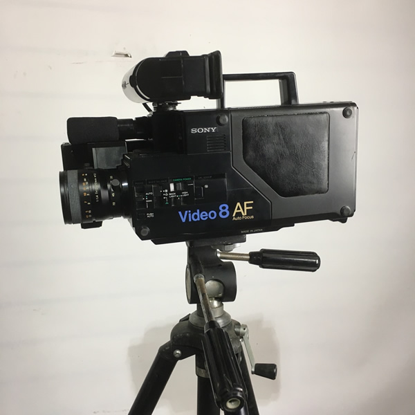 Non Practical Retro 'SONY' Video 8 Film Camera With Tripod (Model