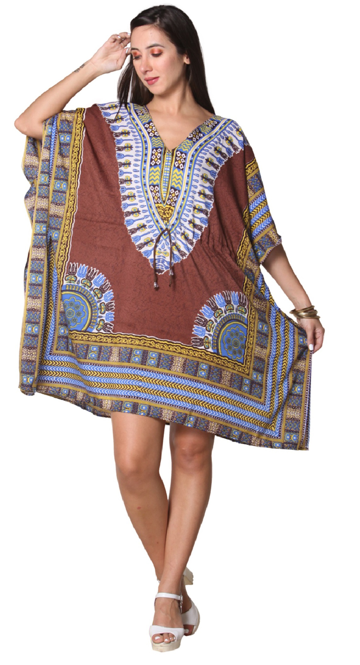 Para mujeres Hermoso Estampado Corto Kimono Caftán Vestido Cubierta Suelto Soltero C - Imagen 12 de 13