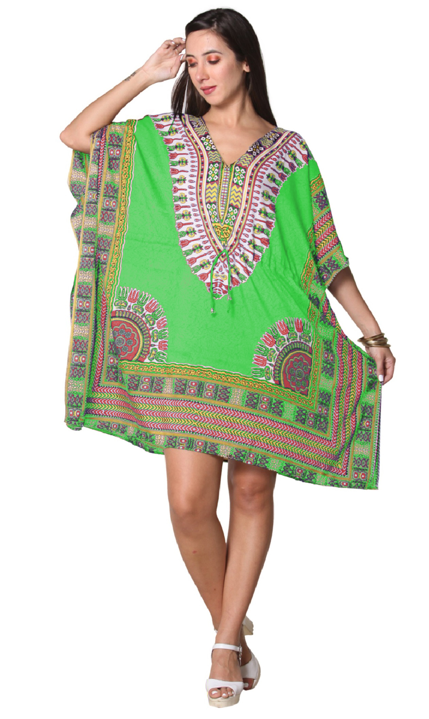 Para mujeres Hermoso Estampado Corto Kimono Caftán Vestido Cubierta Suelto Soltero C - Imagen 11 de 13